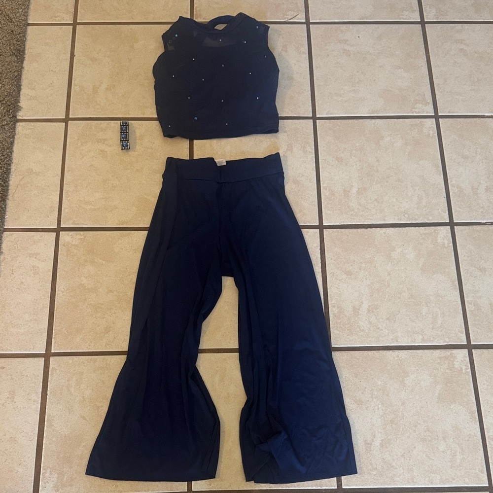 3 Piece, Navy Blue Dance Costume